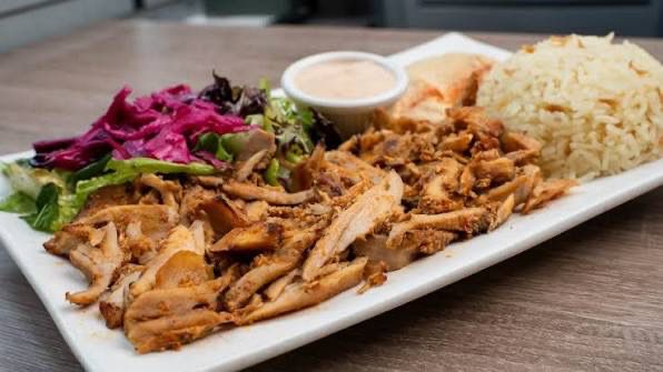 4-  Shawarma plate / with rice & salad