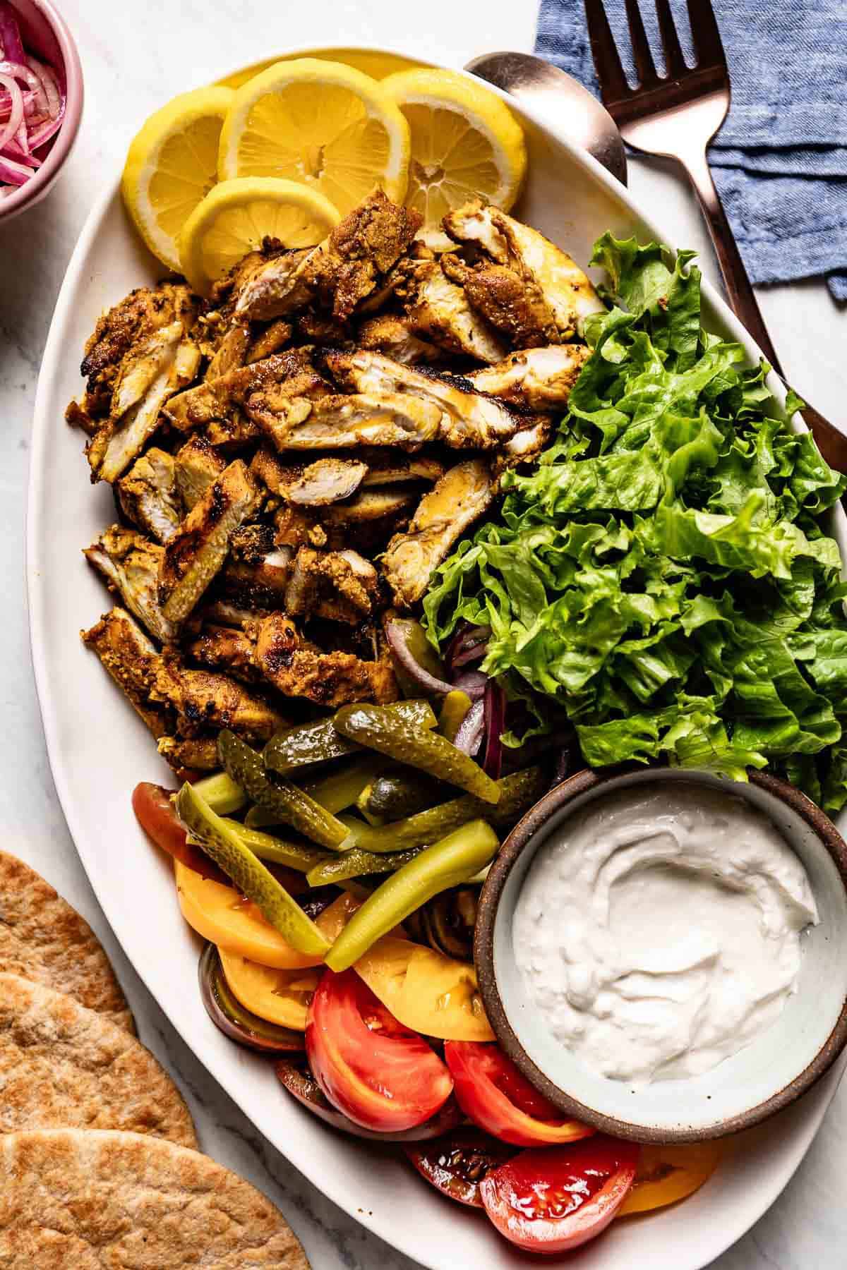 3-   Shawarma Plate / with salad & naan